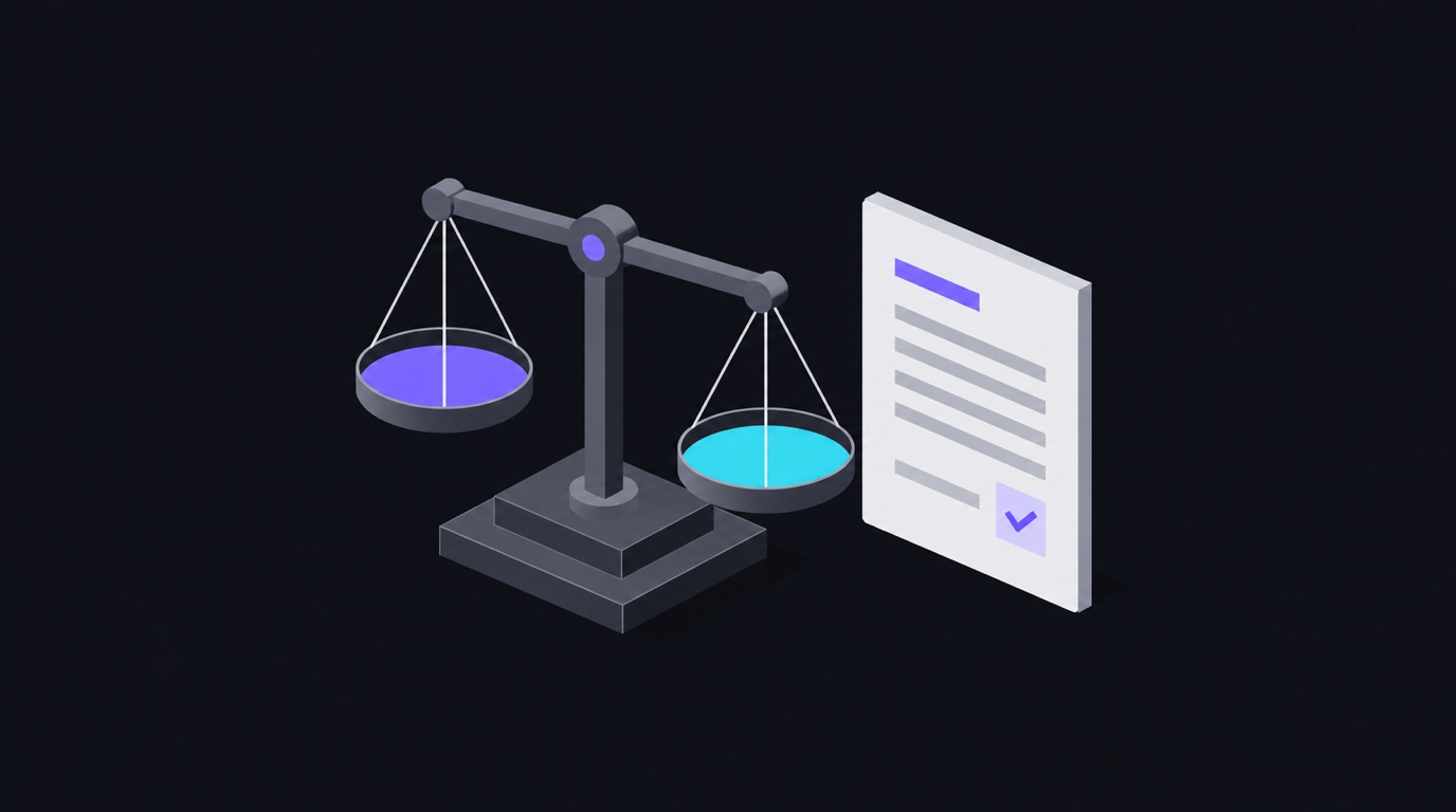 A balance scale for compliance
