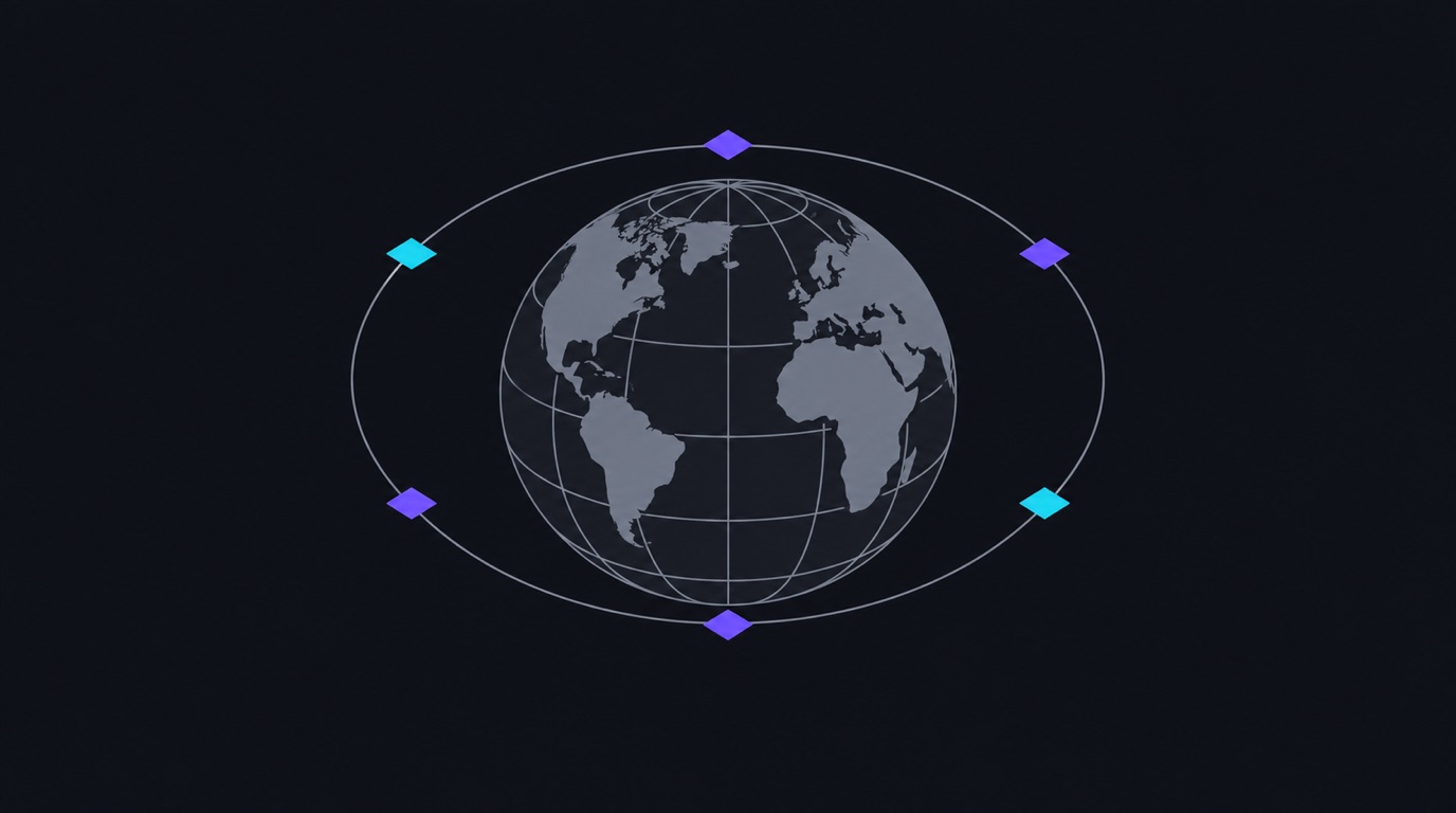 A globe with a ring of proxy points