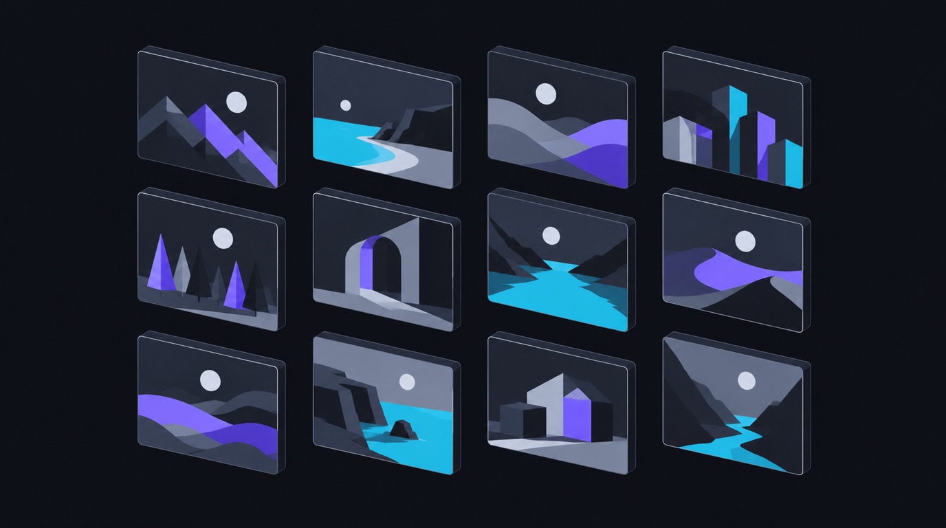 A neat grid of image tiles
