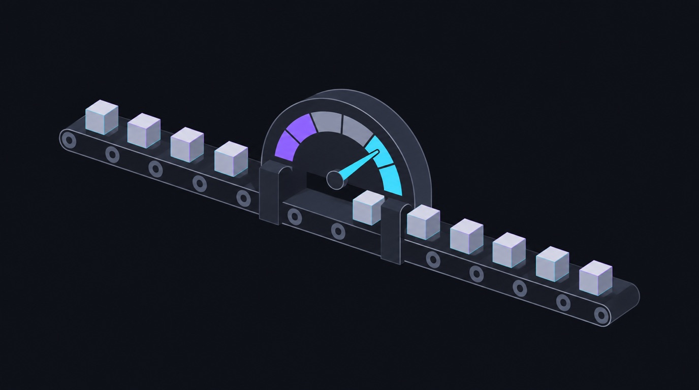 A throttle gauge pacing the request rate
