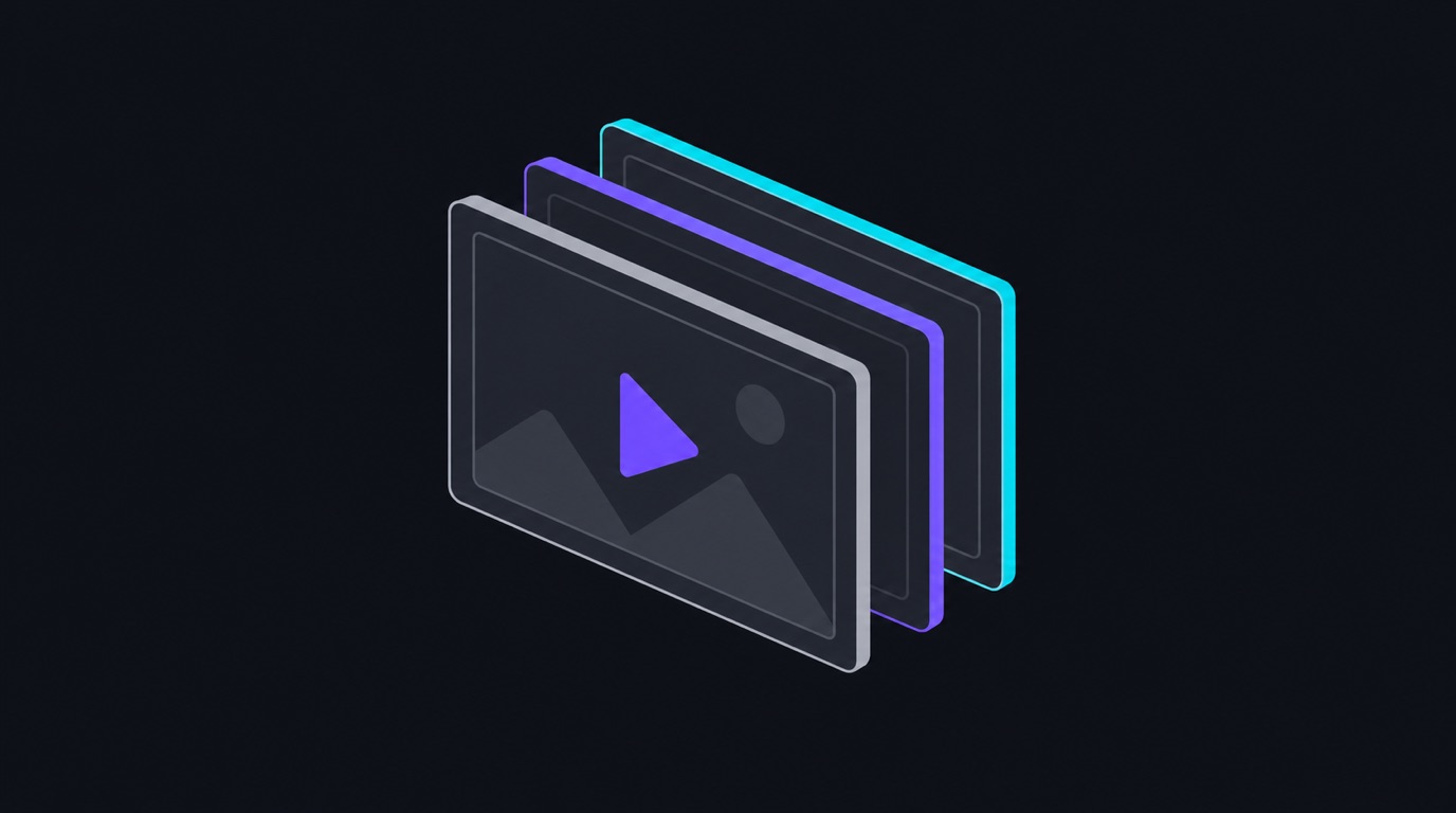A video reel play motif