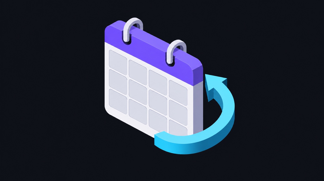 A recurring schedule clock