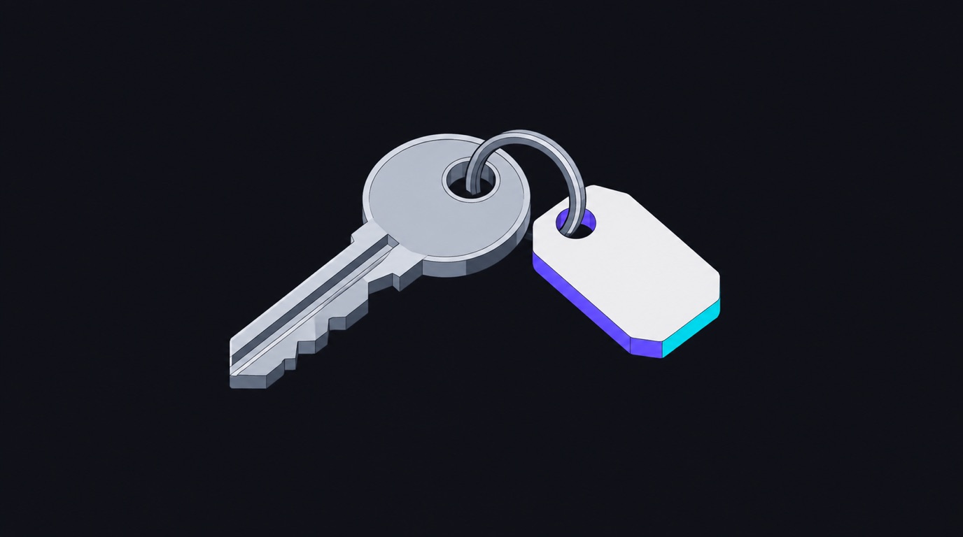 A key joined to a small session tag